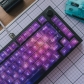 Starry Fire 104+15 Fog Transparent PC Pad Printing ai3D Keycaps Set Cherry Profile for Mechanical Keyboard